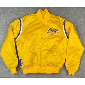 Starter Vtg Rare NBA Los Angeles Lakers #1 World Champions Sating Jacket Size XL
